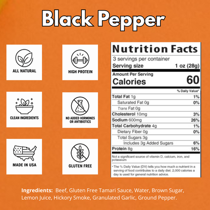 Beef OC | Black Pepper Brisket Beef Jerky