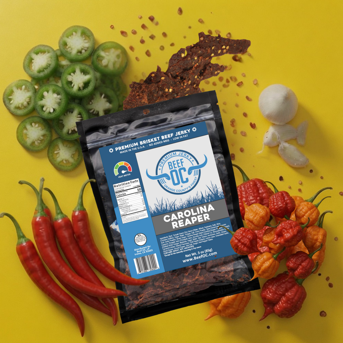 Beef OC | Carolina Reaper Brisket Beef Jerky