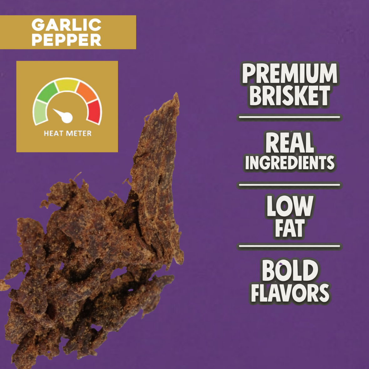Beef OC | Garlic Pepper Brisket Beef Jerky