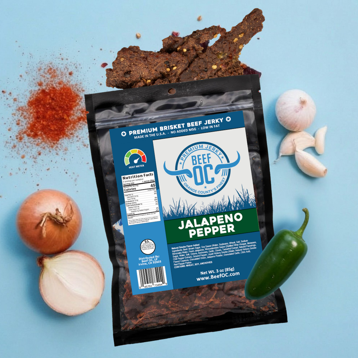 Beef OC | Jalapeno Pepper Brisket Beef Jerky