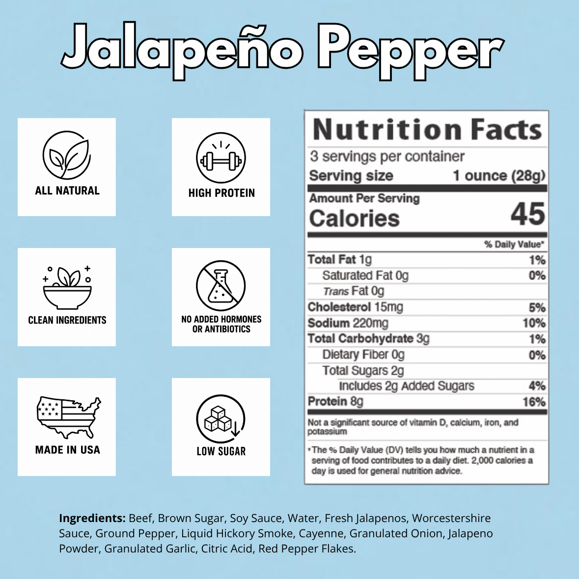 Beef OC | Jalapeno Pepper Brisket Beef Jerky
