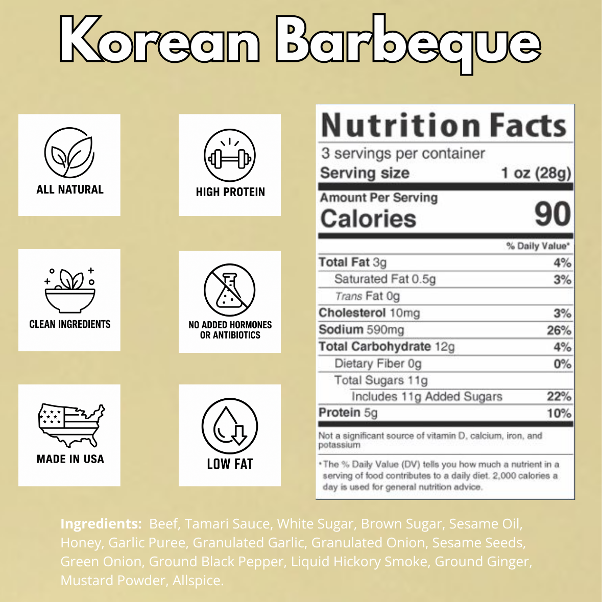 Beef OC | Korean Barbeque Brisket Beef Jerky