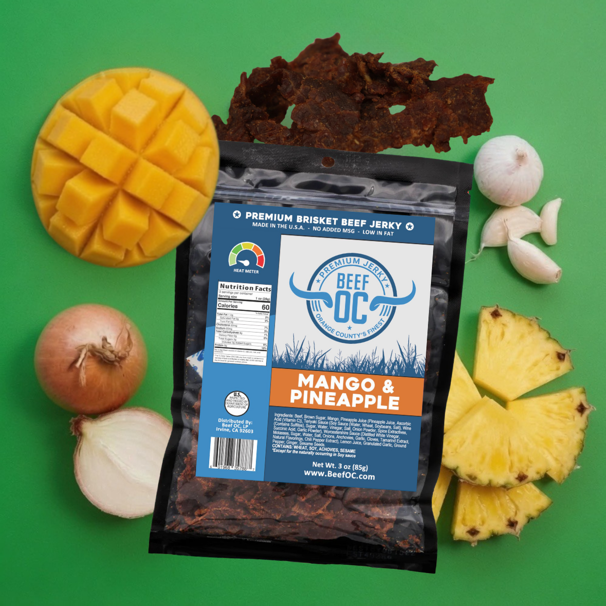 Beef OC | Mango Pineapple Brisket Beef Jerky