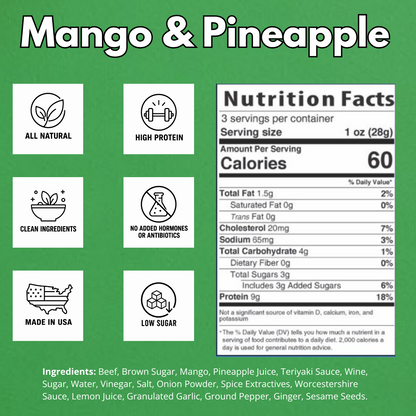 Beef OC | Mango Pineapple Brisket Beef Jerky