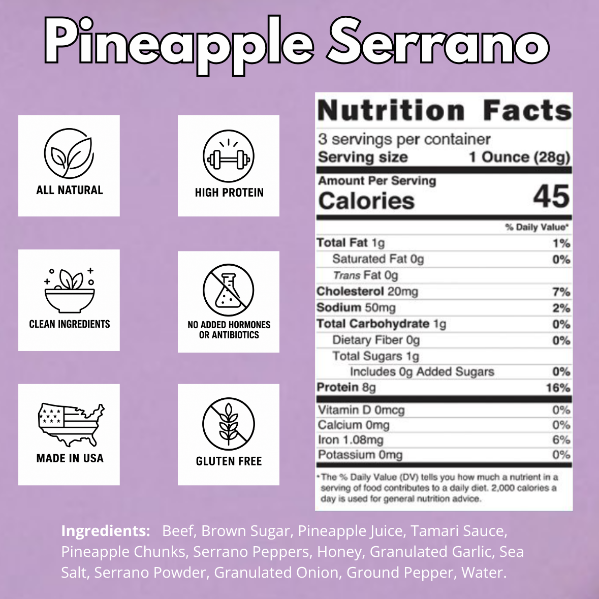Beef OC | Pineapple Serrano Brisket Beef Jerky