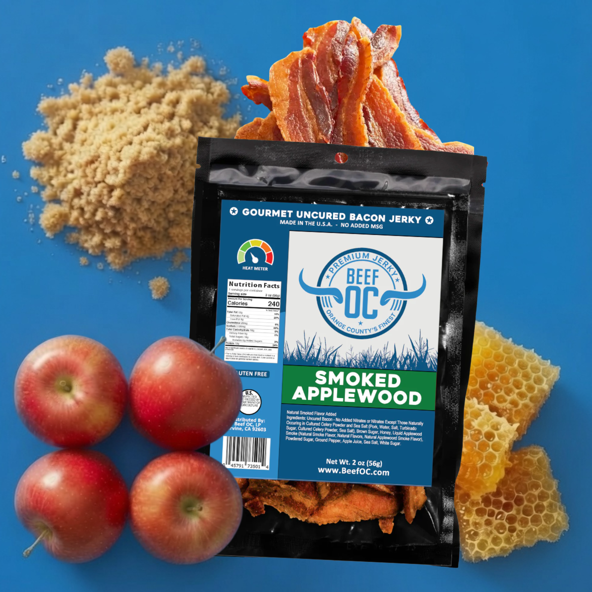 Beef OC | Smoled Applewood Gourmet Uncured Bacon Jerky