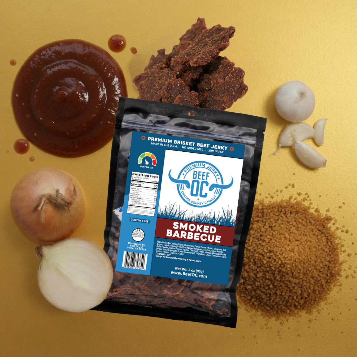 Beef OC | Smoked Barbecue Brisket Beef Jerky