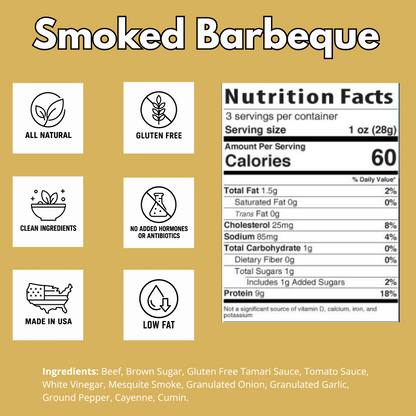 Beef OC | Smoked Barbecue Brisket Beef Jerky