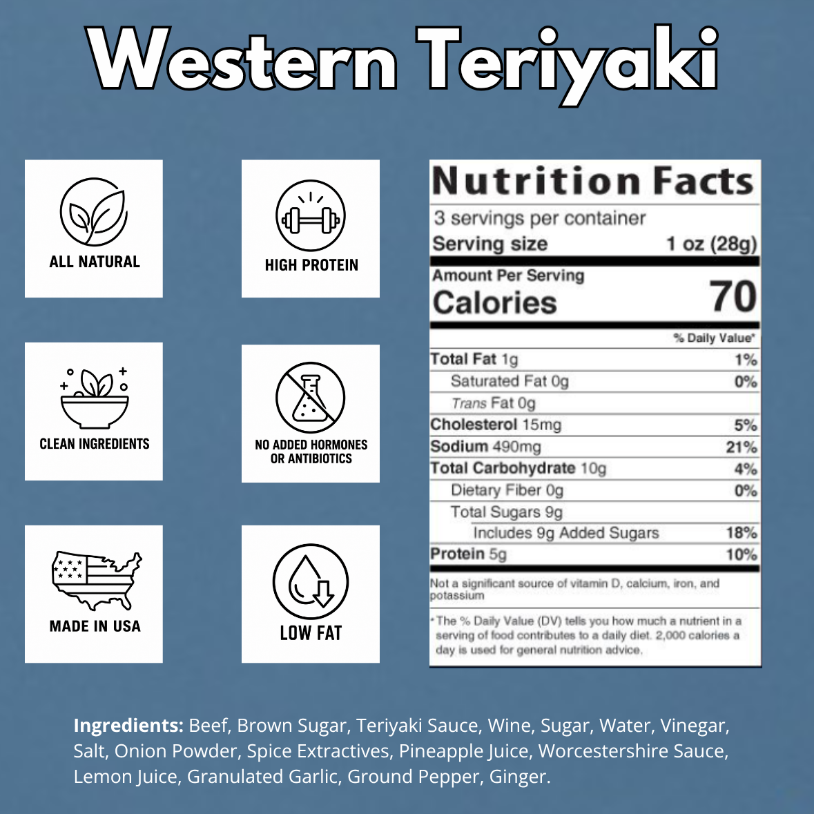 Beef OC | Western Teriyaki Brisket Beef Jerky