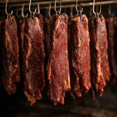 Traditional South African biltong air-drying process
